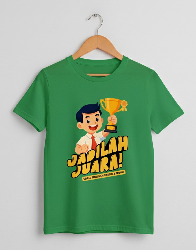 kaos anak jadilah juara