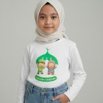 kaos anak muslim assalamualaikum model perempuan