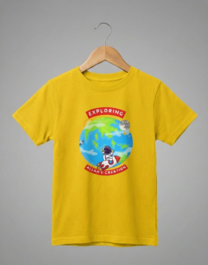 kaos anak muslim explore dunia