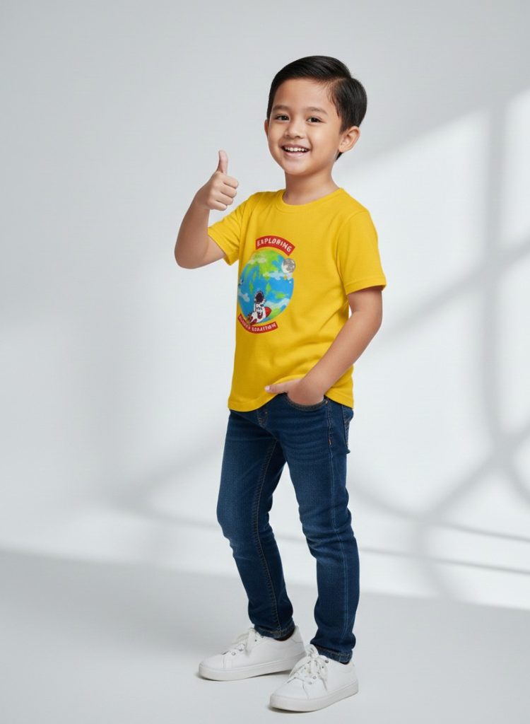 kaos anak muslim explore dunia