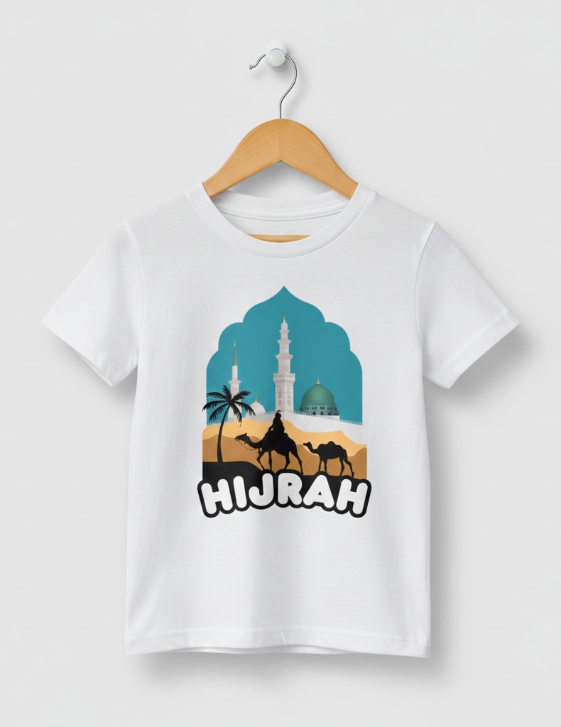 kaos anak muslim tema hijrah