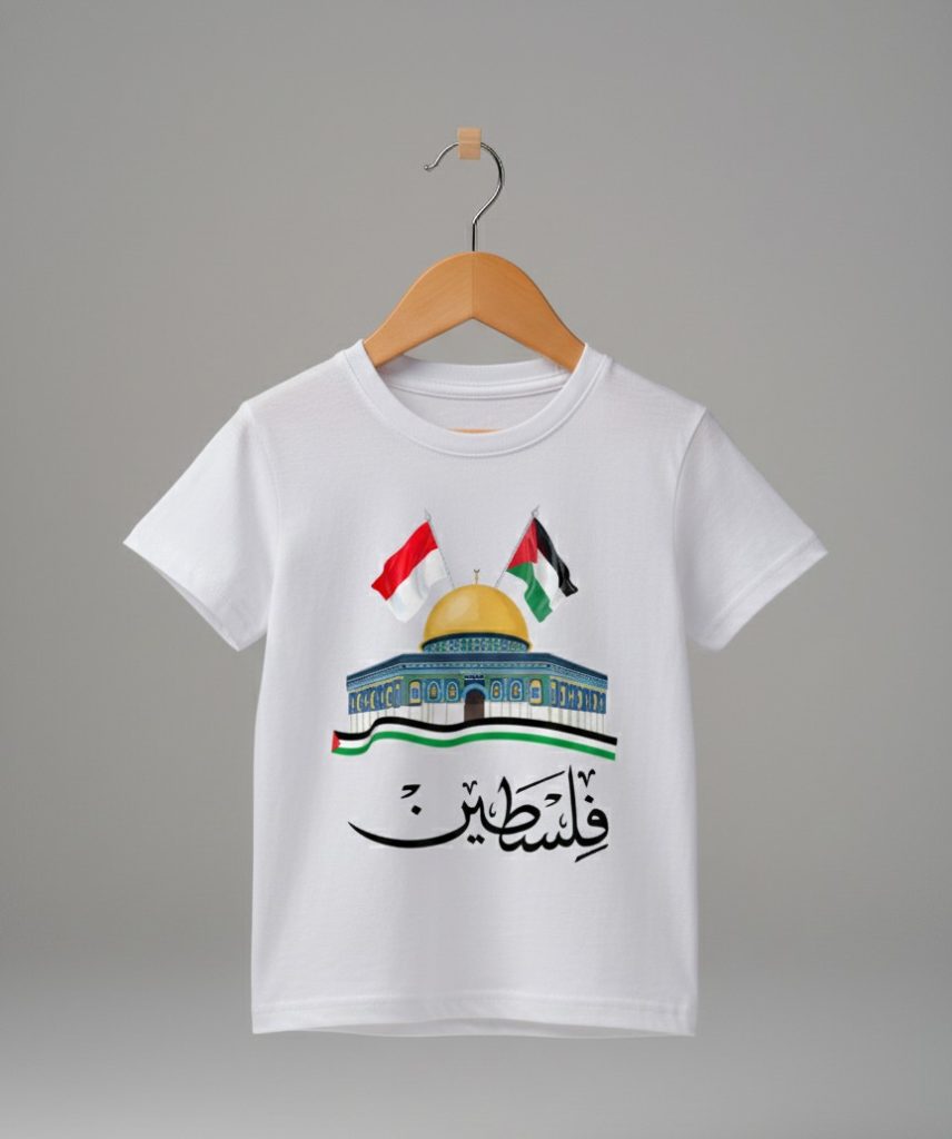kaos anak muslim tema palestina