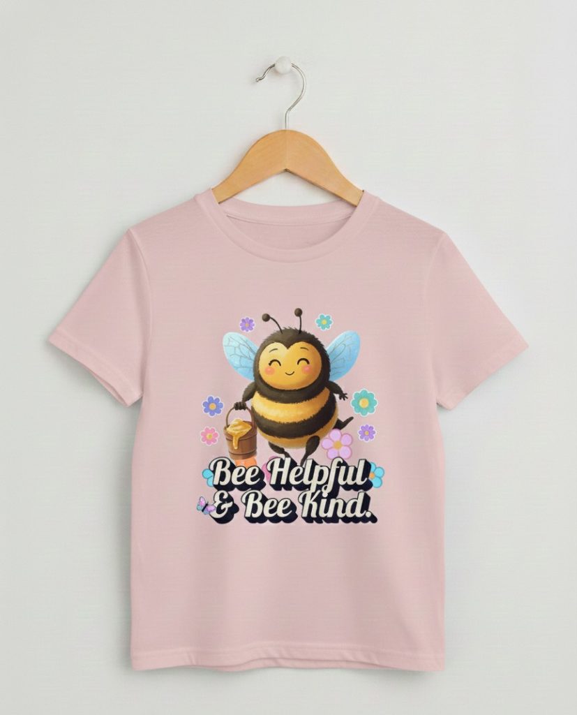 kaos anak muslimah bee