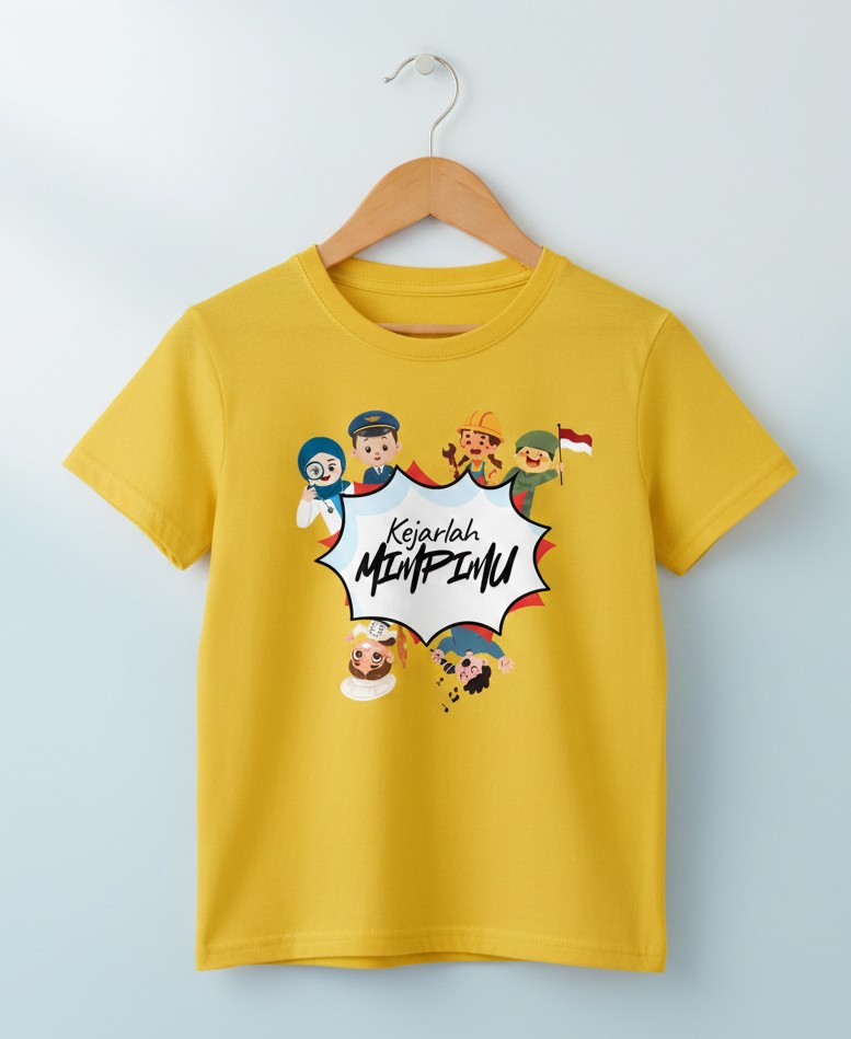 kejar mimpimu beli di Kaos Anak Muslim DarKids