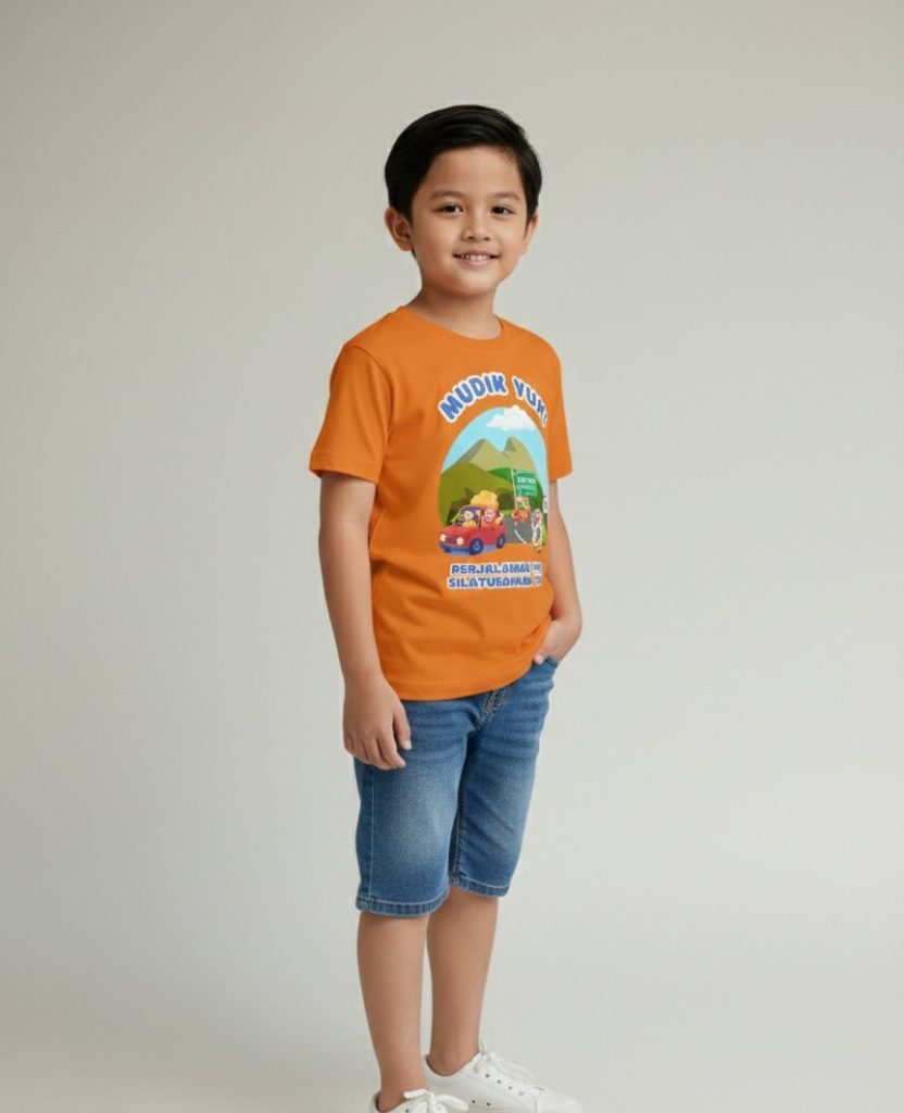 mudik yuk kaos anak muslim model